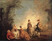 WATTEAU, Antoine An Embarrassing Proposal china oil painting artist